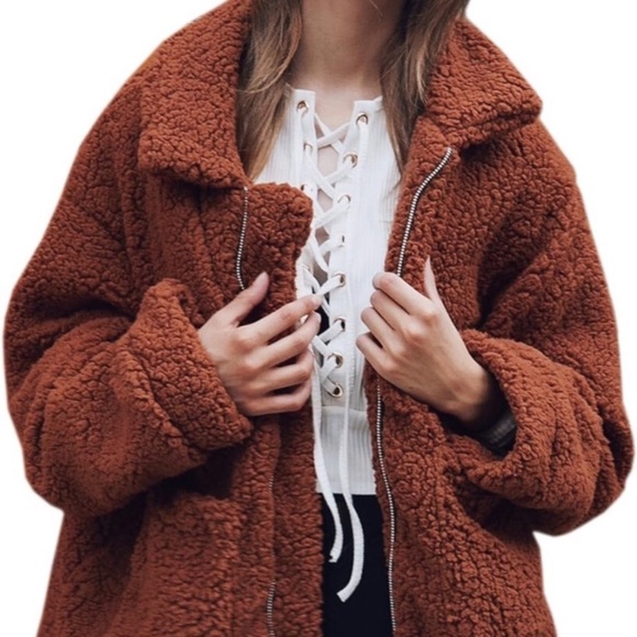 teddy jacket long sleeve women coat faux fur winter warm
Oversized fit camel - Picture 2 of 6